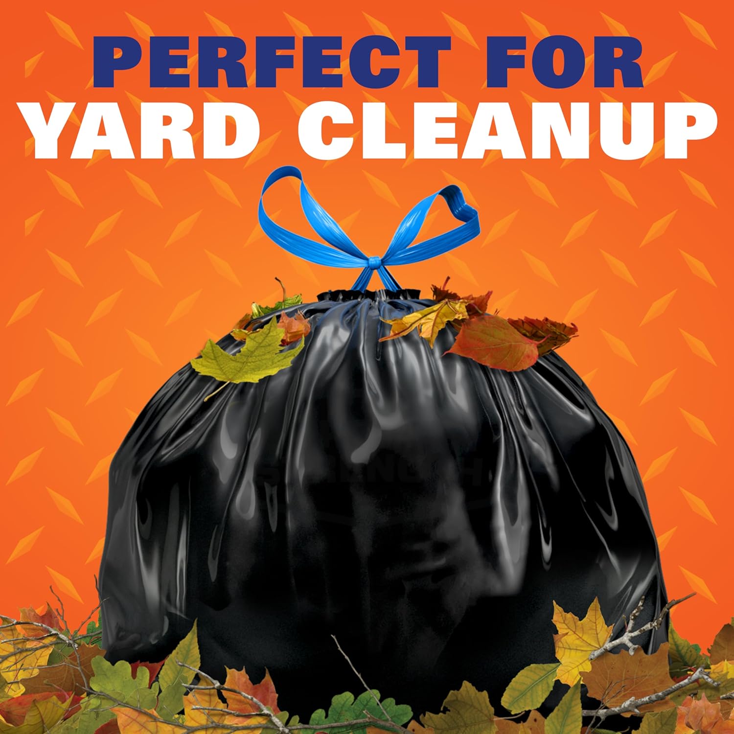 Strong Lawn & Leaf Trash Bags, 39 Gallon, 38 Count