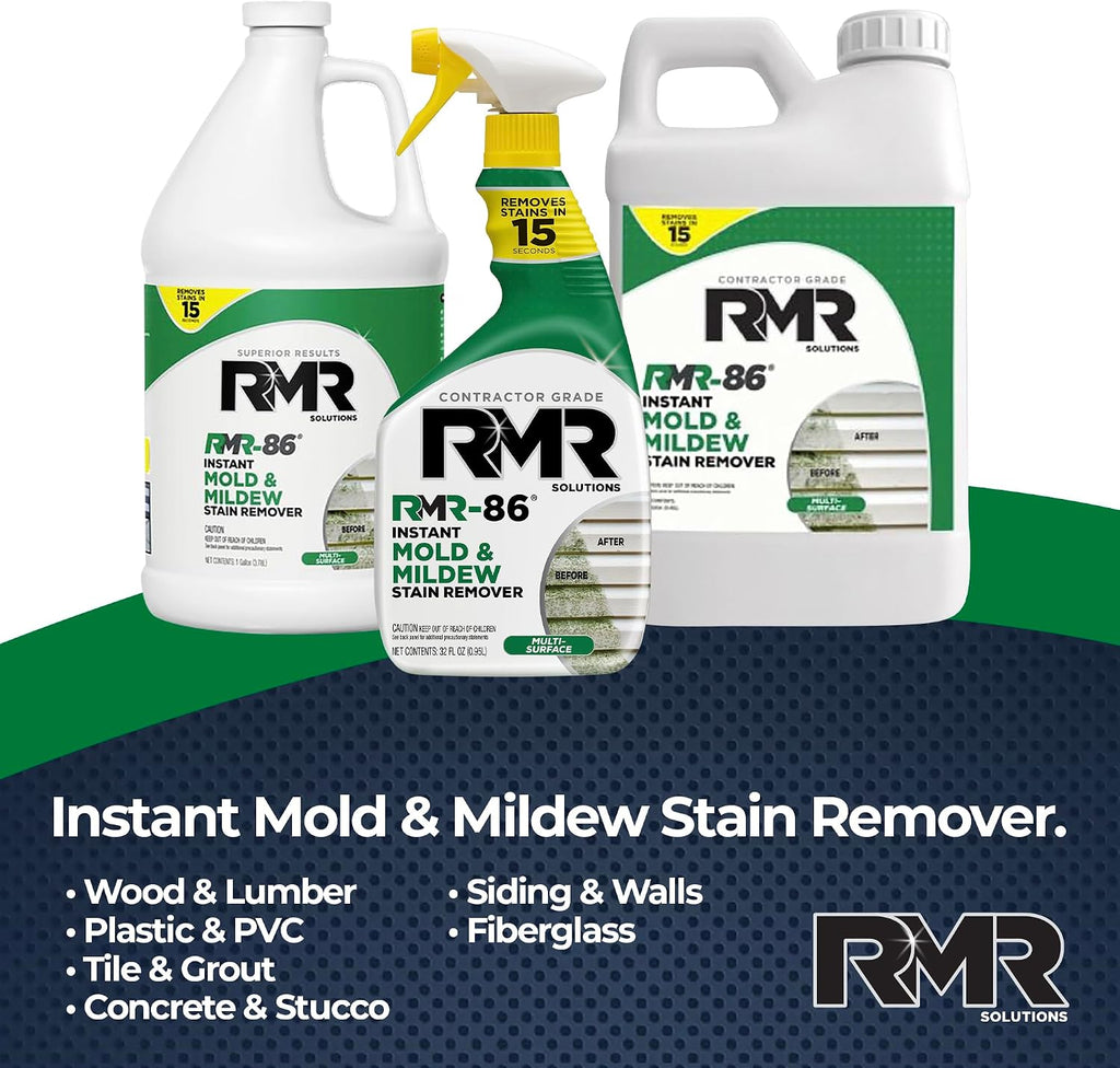 RMR-86 Instant Mold and Mildew Stain Remover Spray - Scrub Free Formula, 2 Pack - 32 Oz