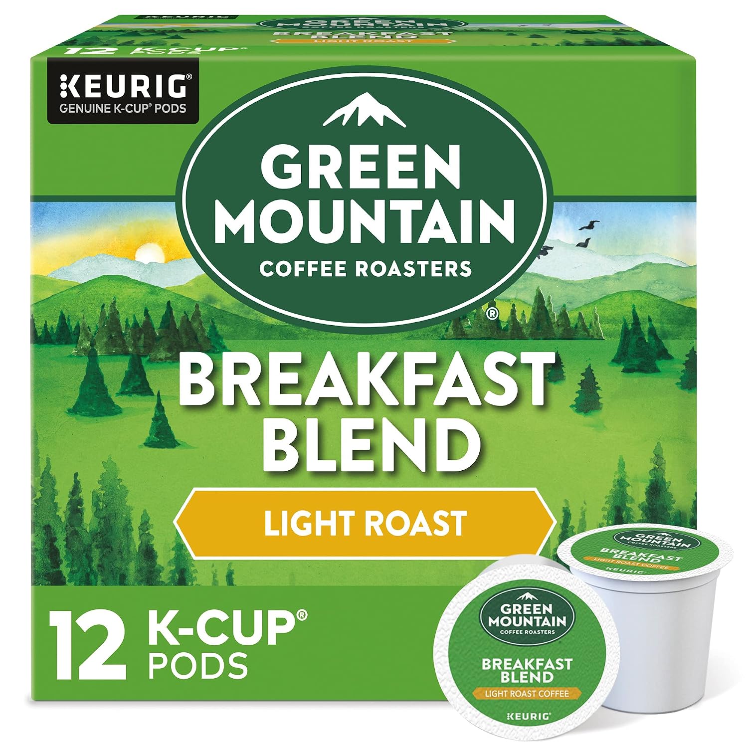 Breakfast Blend Single-Serve Keurig K-Cup Pods, Light Roast Coffee, 96 Count