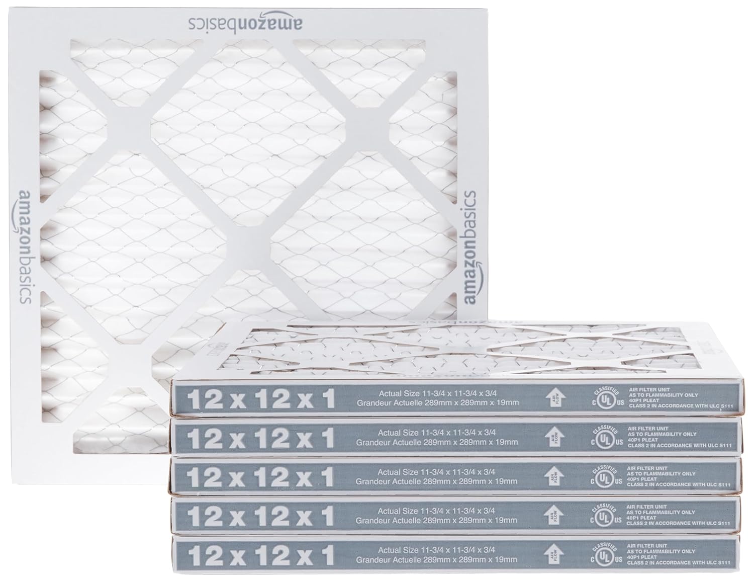 14X20X1 Air Filter, MERV 8 AC Furnace Filters, Allergen Control , Electrostatic, Removes Dust Pollen and Lint, 6-Pack (Actual Size: 13.75" X 19.75" X 0.75")