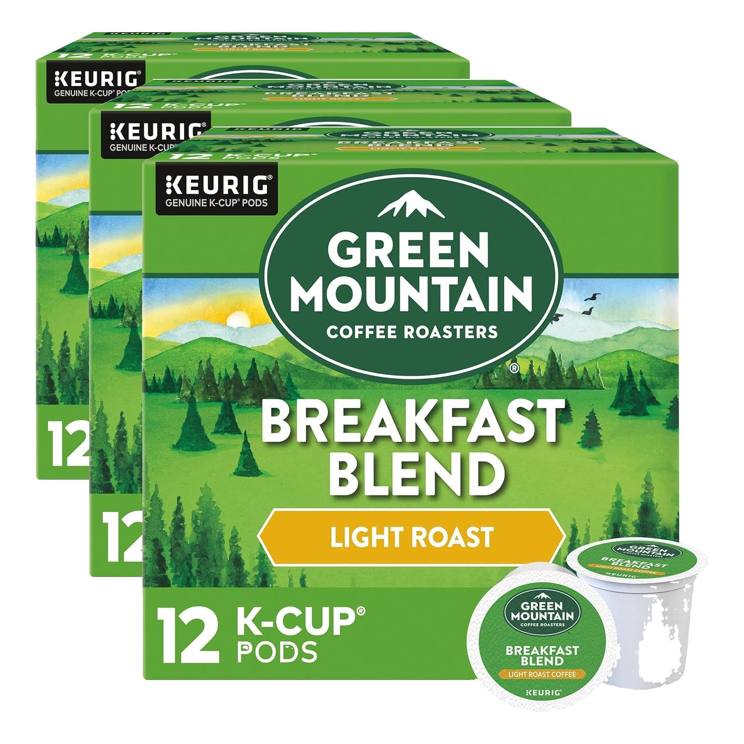 Breakfast Blend Single-Serve Keurig K-Cup Pods, Light Roast Coffee, 96 Count