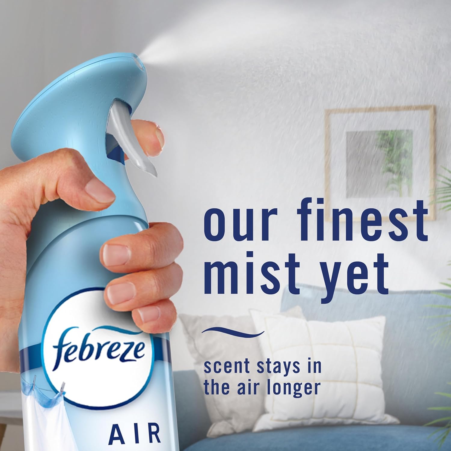 Air Mist, Air Freshener Spray, Odor Fighting Room Spray, Deodorizer for Home Bathroom Kitchen Office Apartment Dorm Room Classroom, Downy Calm Lavender & Vanilla Bean Scent, 8.1Oz (Pack of 3)