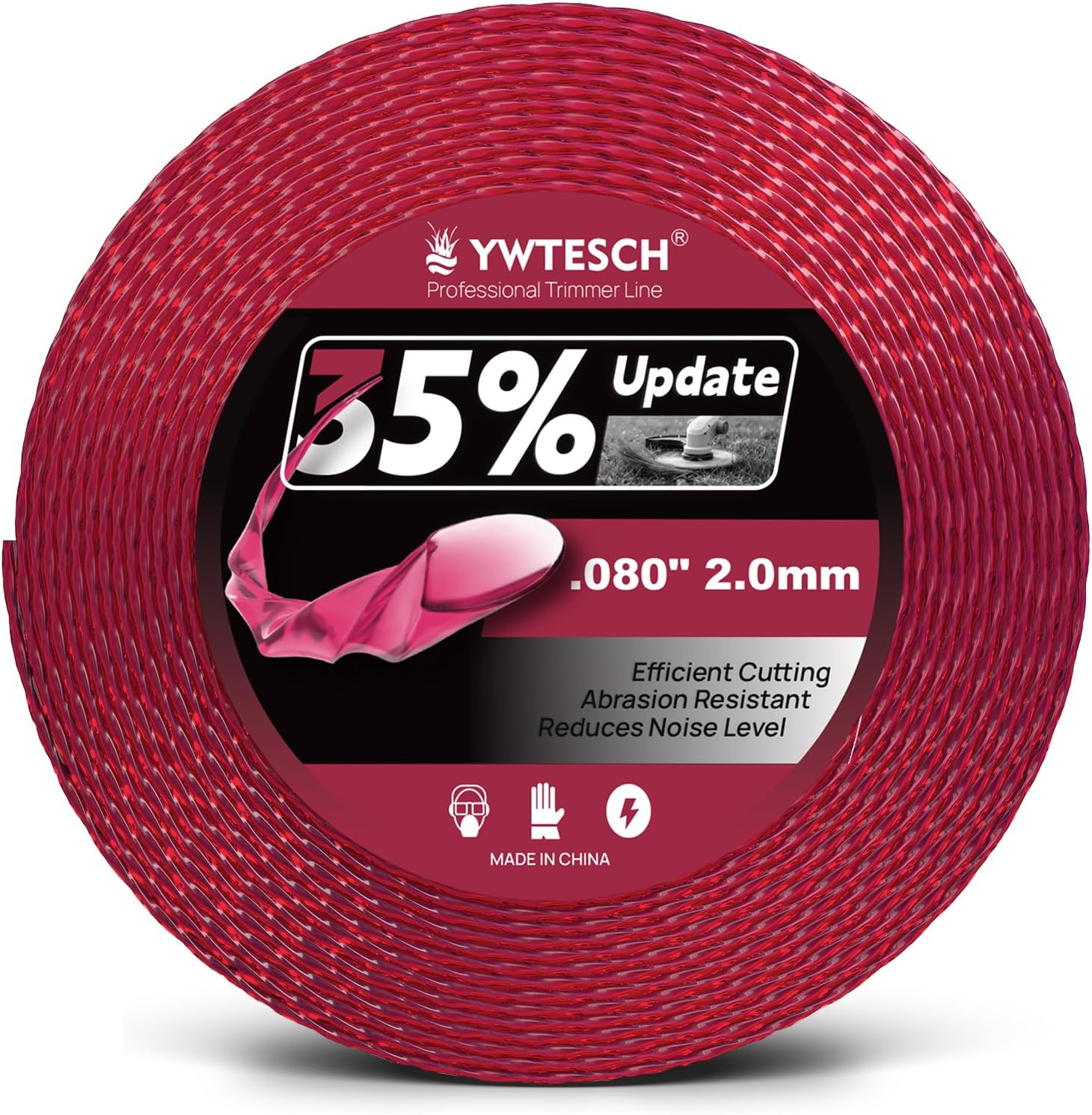 080 Trimmer Line, 0.080" X 0.5LB, 280-Foot Twisted round Weed Eater String for Electric and Cordless String Trimmer, Weed Wacker String for Light&Medium Grass and Weeds