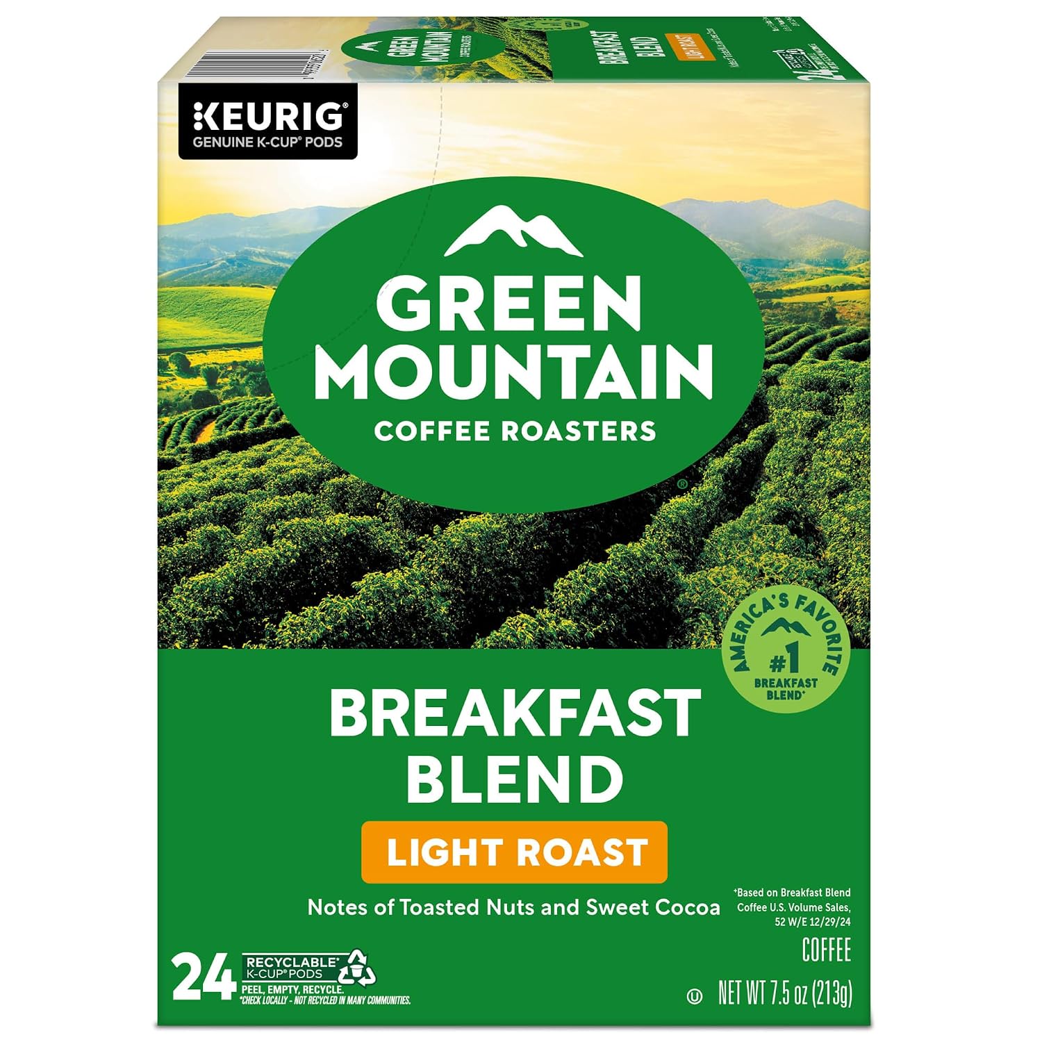 Breakfast Blend Single-Serve Keurig K-Cup Pods, Light Roast Coffee, 96 Count