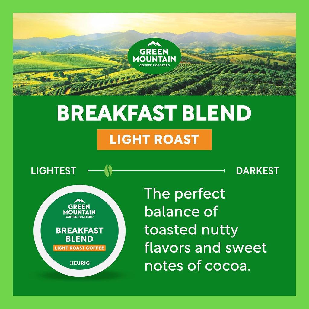 Breakfast Blend Single-Serve Keurig K-Cup Pods, Light Roast Coffee, 96 Count
