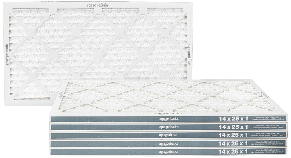 14X20X1 Air Filter, MERV 8 AC Furnace Filters, Allergen Control , Electrostatic, Removes Dust Pollen and Lint, 6-Pack (Actual Size: 13.75" X 19.75" X 0.75")