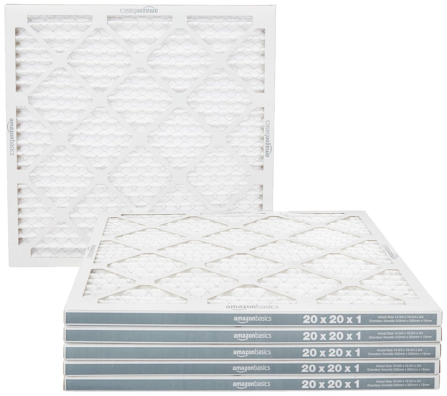 14X20X1 Air Filter, MERV 8 AC Furnace Filters, Allergen Control , Electrostatic, Removes Dust Pollen and Lint, 6-Pack (Actual Size: 13.75" X 19.75" X 0.75")