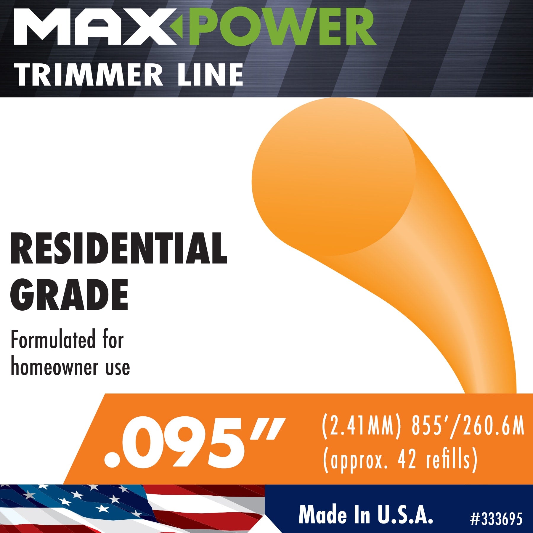 0.095-In X 855-Ft Bulk Reel Trimmer Line