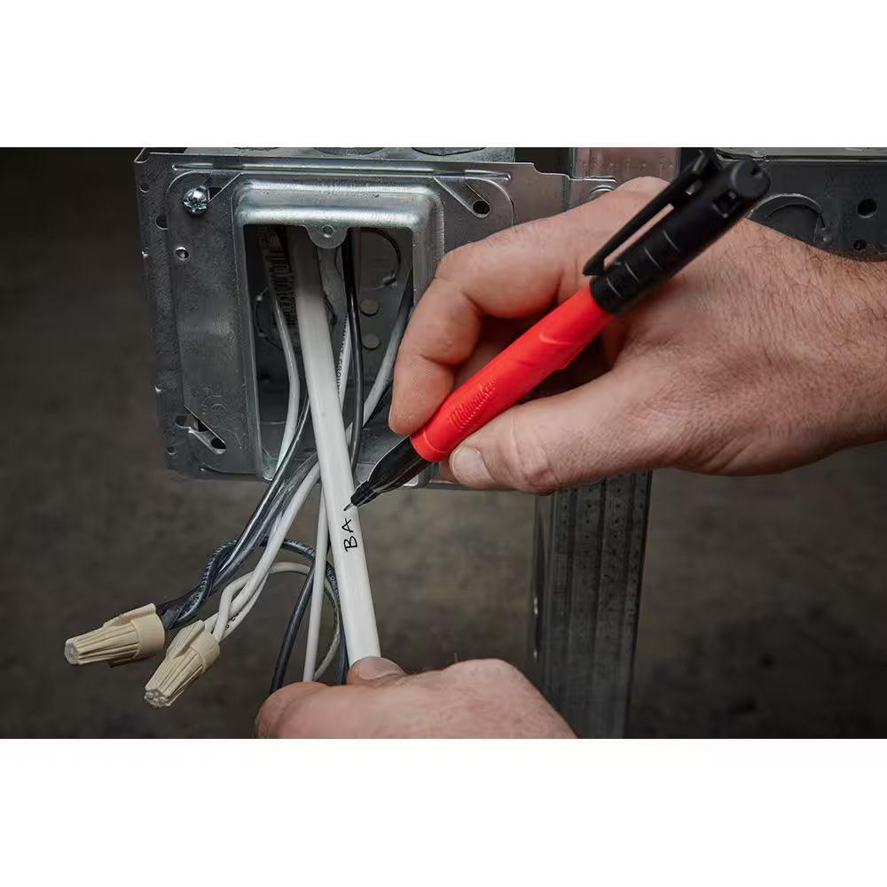 INKZALL Black Fine Point Jobsite Permanent Marker