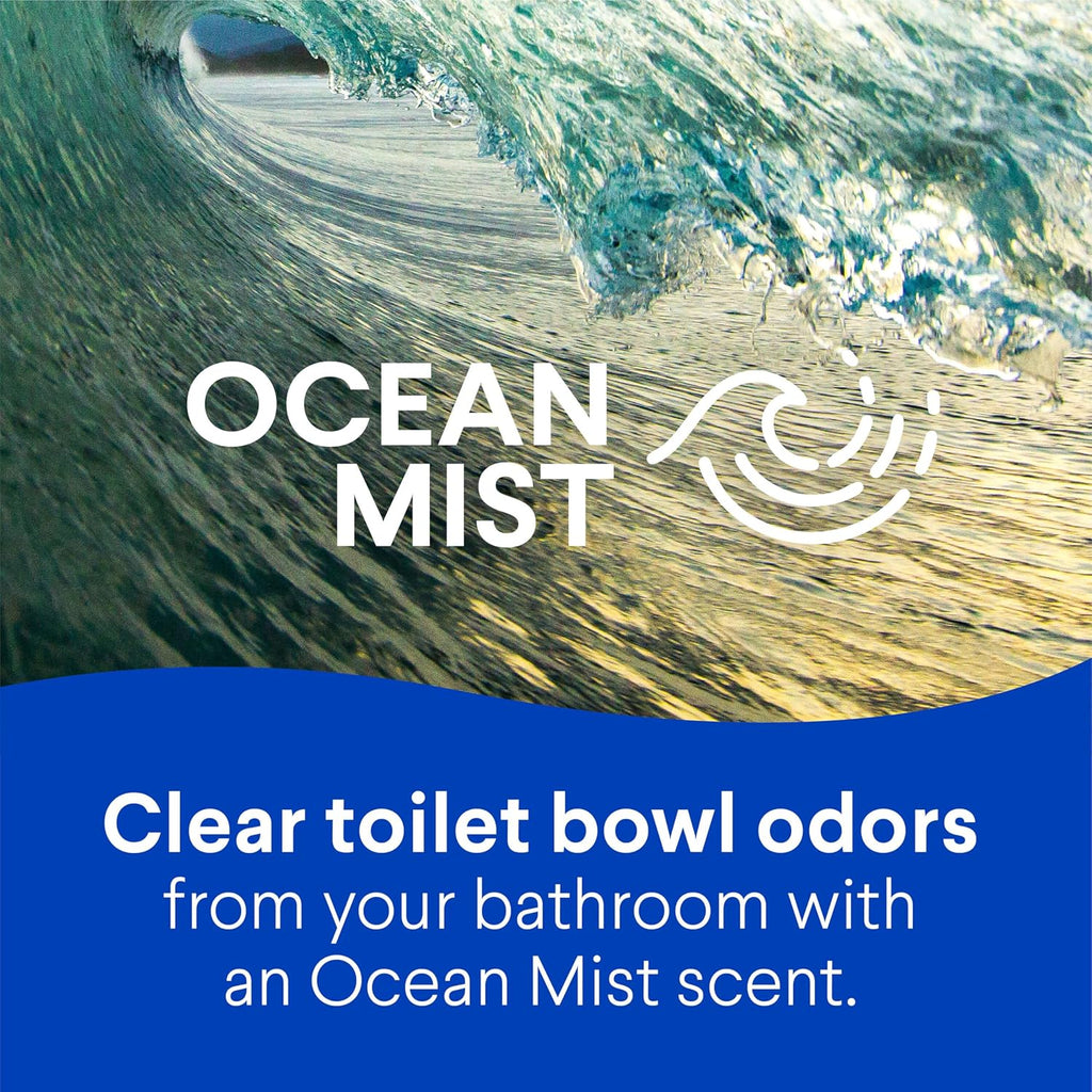 Toilet Bowl Cleaner Clinging Bleach Gel, Kills 99.9% of Bacteria and Viruses, Ocean Mist, 24 Fl Oz, Pack of 2