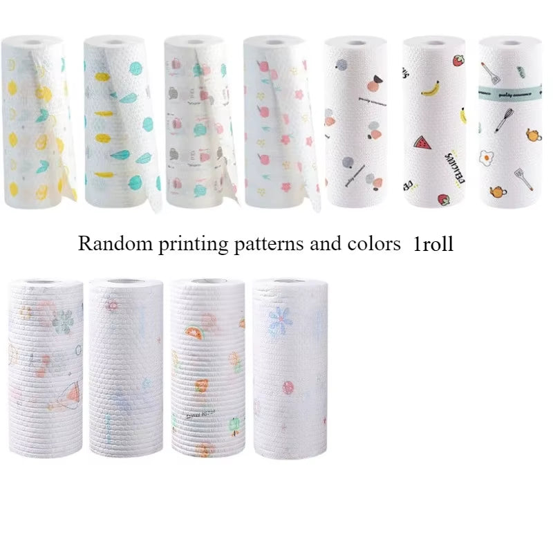 Absorbent Thick Cotton Kitchen Paper Towels - Washable and Reusable Kitchen Towels