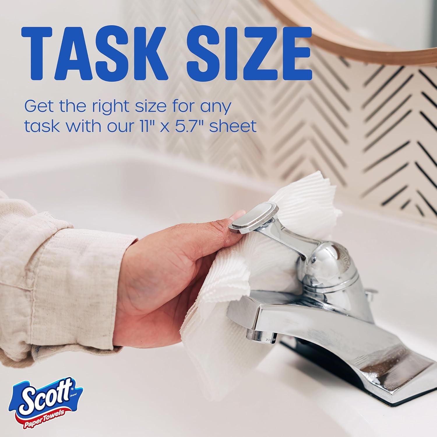 Scott Paper Towels, Task Size, 16 Family Double Rolls, 119 Sheets per Roll