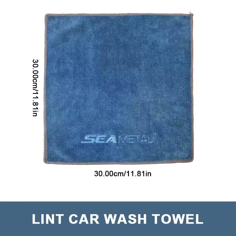 SEAMETAL Customized Car Washing Towel Microfiber Cleaning Towel 500GSM High Absorbent Drying Cloth Edge Wrapped Car Wash Towels