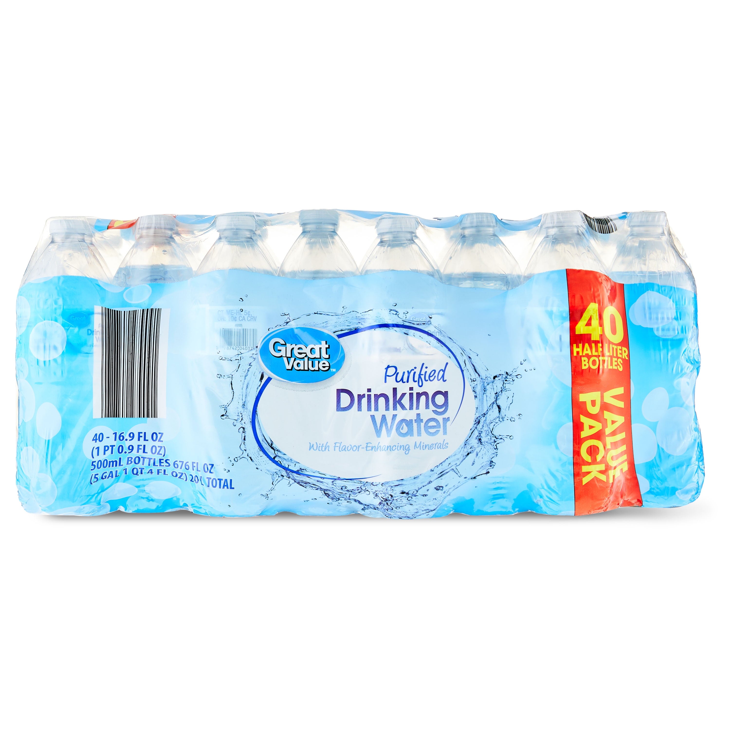 Purified Drinking Water, 16.9 Fl Oz Bottles, 40 Count Pack