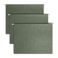 Standard Green Hanging Folders with 1/5 Cut Tabs, Letter Size, Pack of 25 (64055)