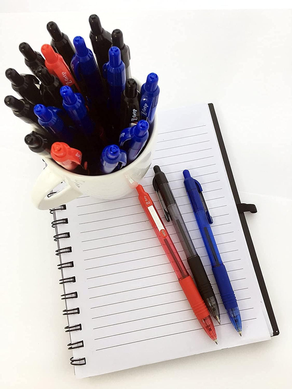 Z-Grip Retractable Ballpoint Pens, Fine Point 0.7mm, 28-Count Combo Pack (14 Black & 14 Blue Pens)