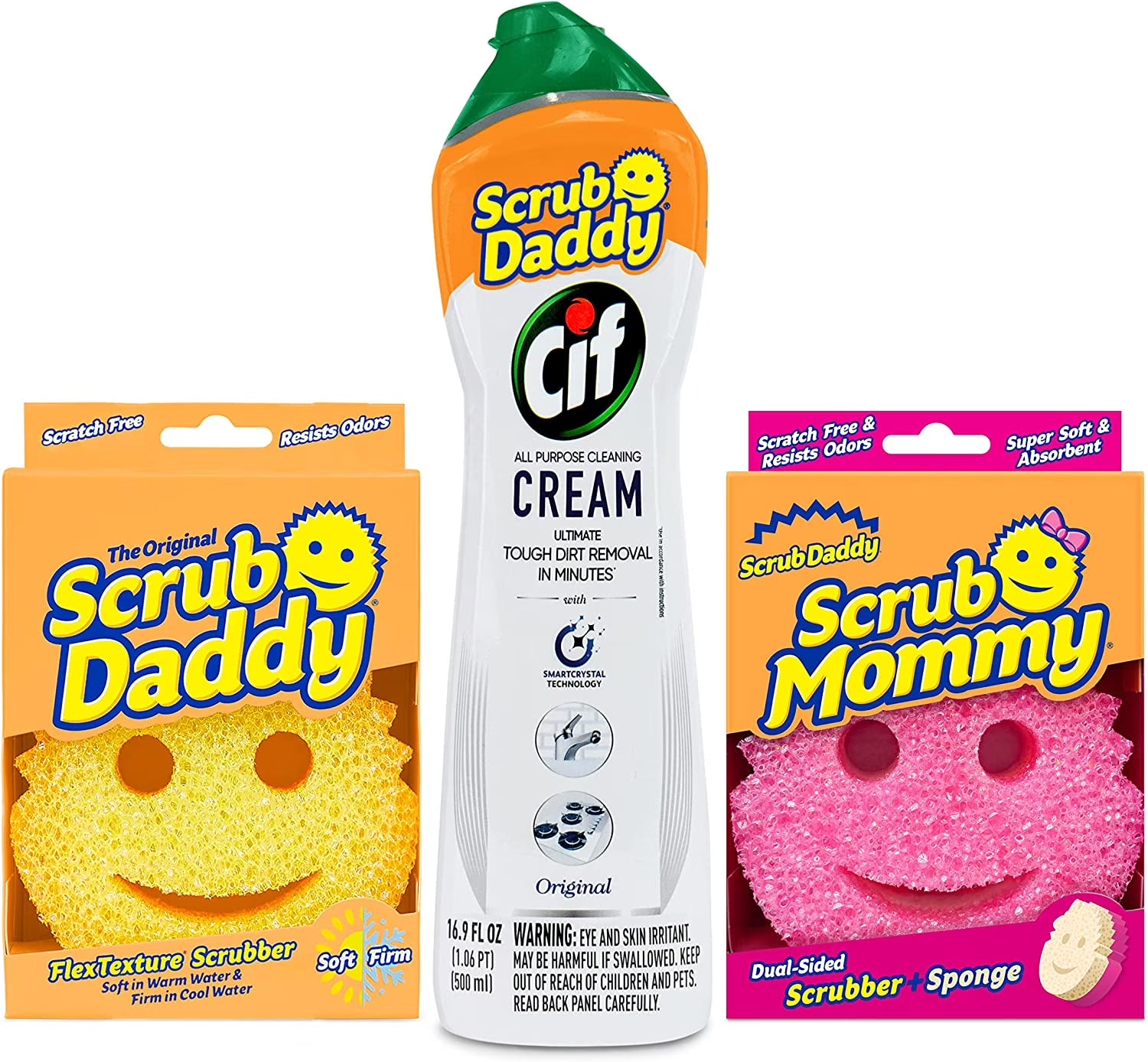Multi-Surface Cleaning Set: Includes 2 Sponges and 1 All-Purpose Cleaning Cream