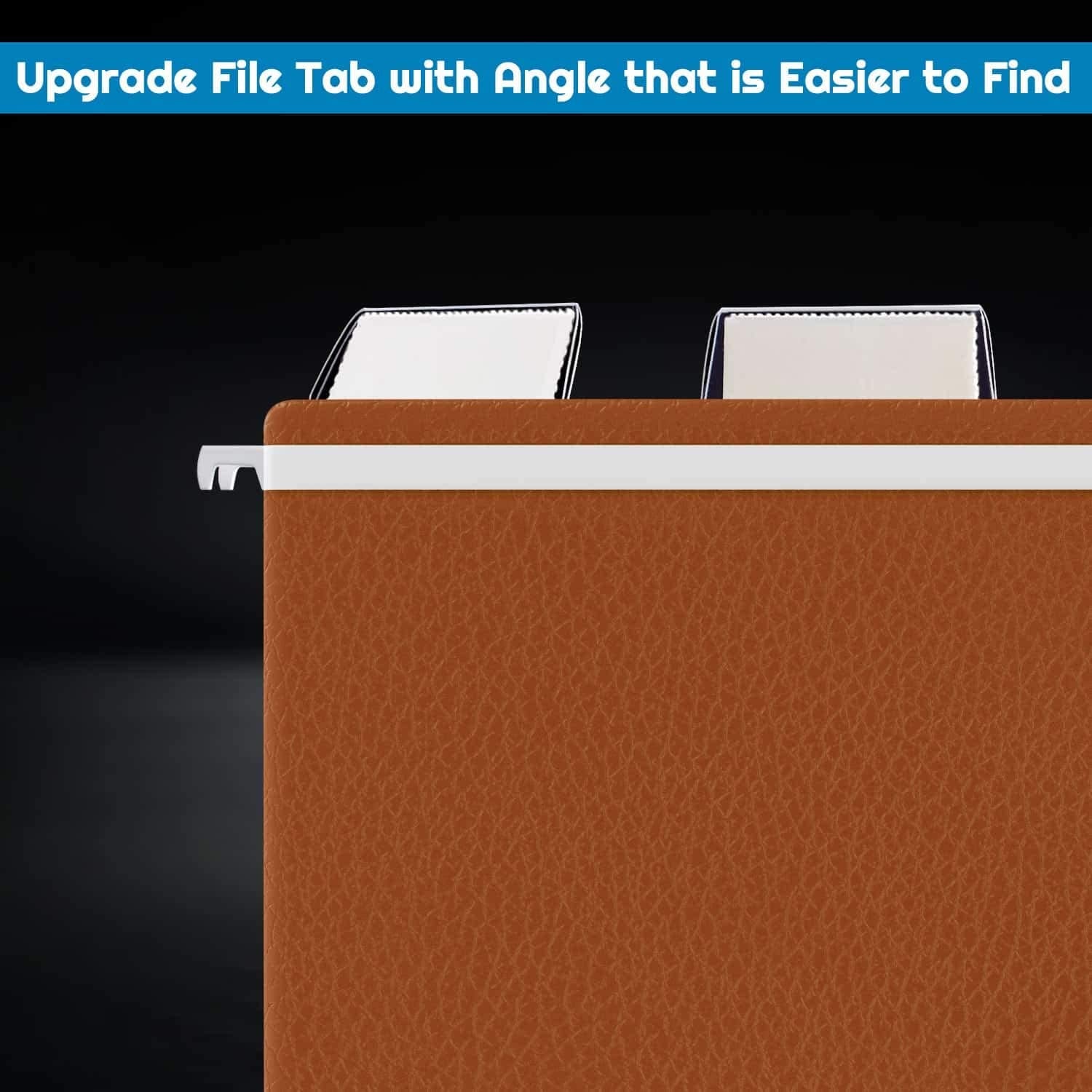 100 Sets of 2-Inch Hanging File Folder Tabs and Inserts for Organized Filing