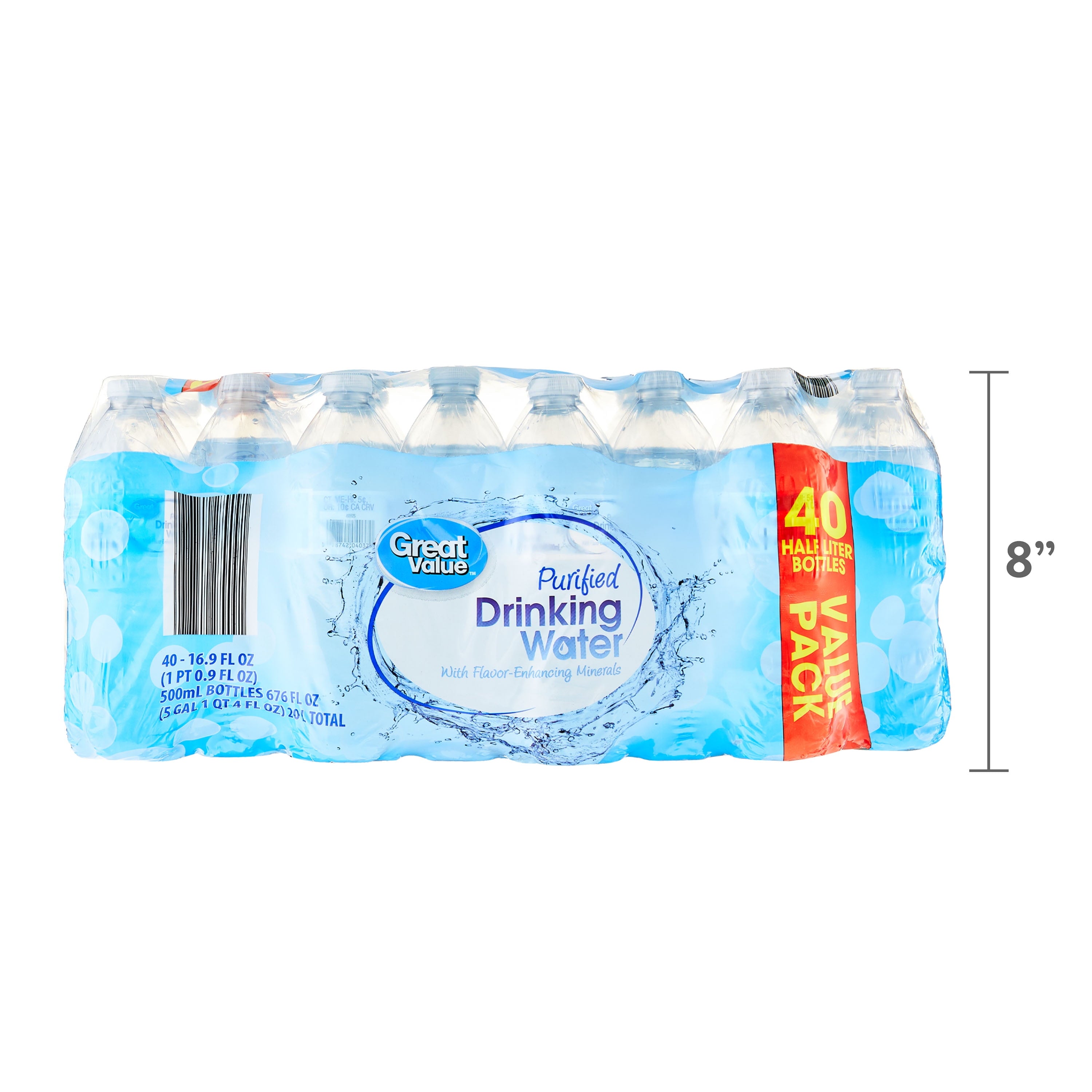 Purified Drinking Water, 16.9 Fl Oz Bottles, 40 Count Pack