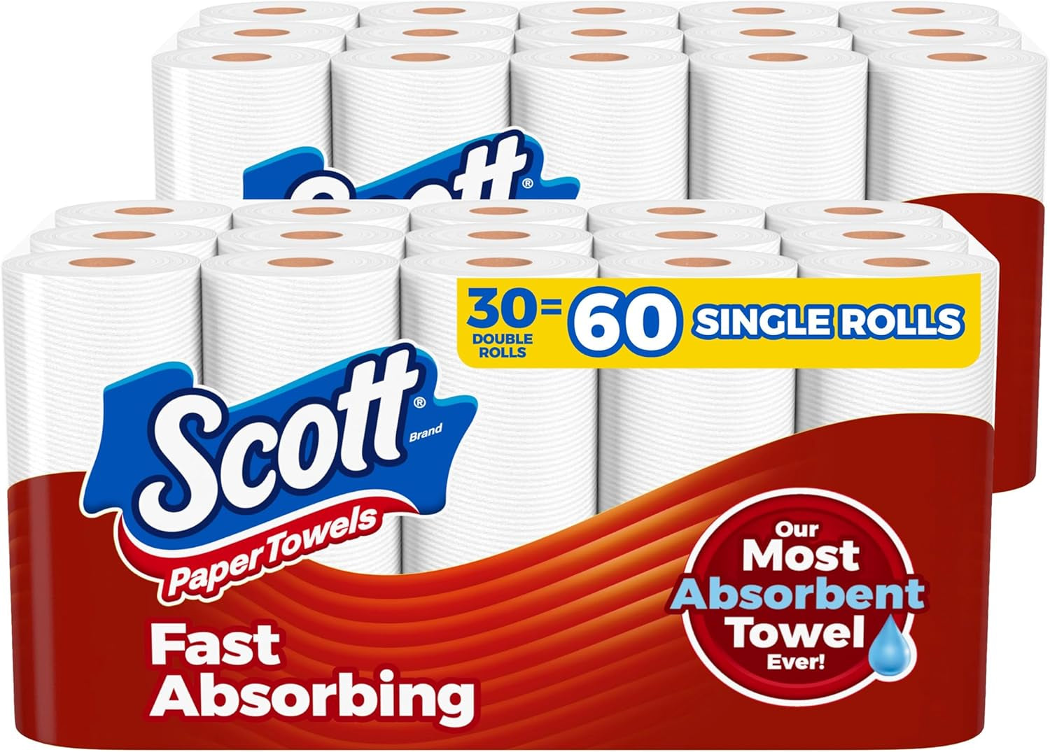 Scott Paper Towels, Task Size, 16 Family Double Rolls, 119 Sheets per Roll