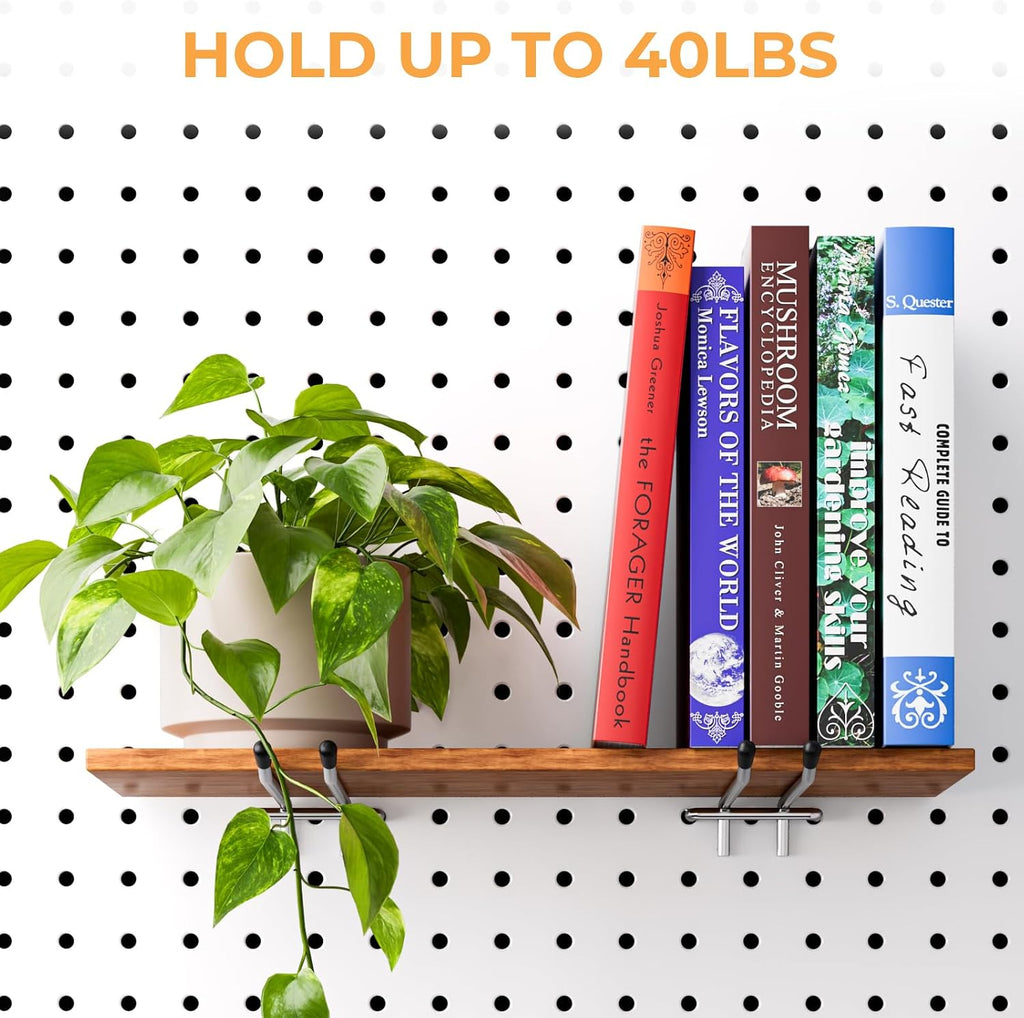 36 Pack 4/6 Inch Double Arm Pegboard Hooks, 1/4" Heavy Duty