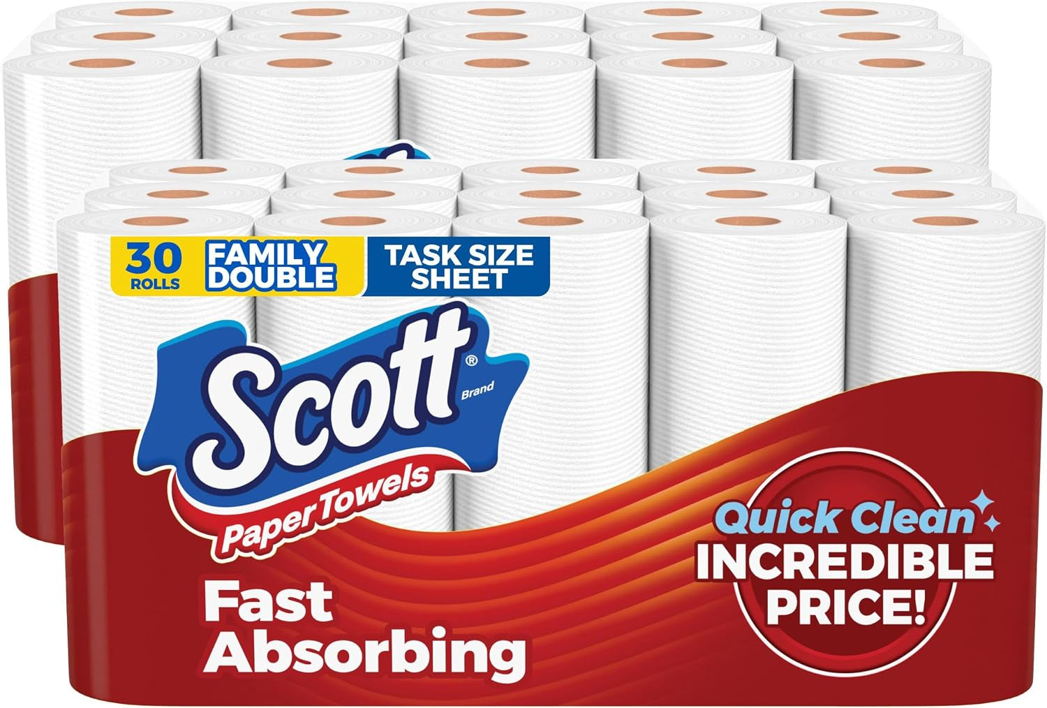 Scott Paper Towels, Task Size, 16 Family Double Rolls, 119 Sheets per Roll