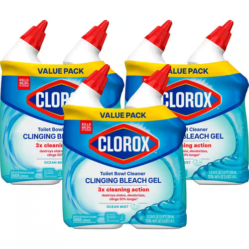 24 Oz. Ocean Mist Toilet Bowl Cleaner Clinging Bleach Gel (6-Pack)