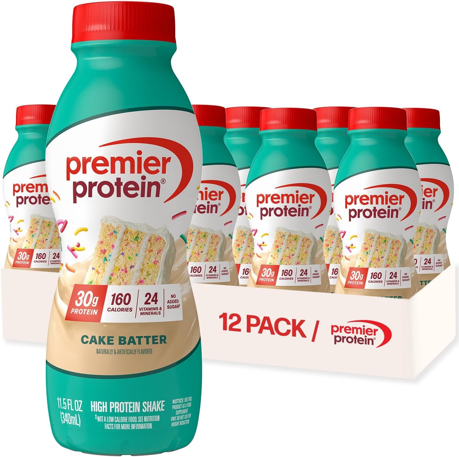 Shake, Chocolate, 30G Protein, No Added Sugar, 24 Vitamins & Minerals to Support Immune Health, 11.5 Fl Oz, 12 Pack
