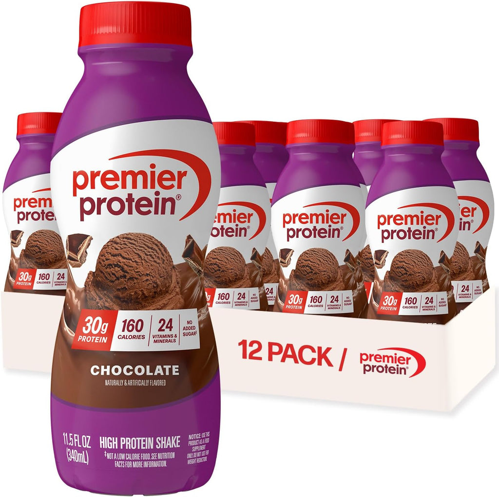 Shake, Chocolate, 30G Protein, No Added Sugar, 24 Vitamins & Minerals to Support Immune Health, 11.5 Fl Oz, 12 Pack