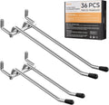 36 Pack 4/6 Inch Double Arm Pegboard Hooks, 1/4" Heavy Duty